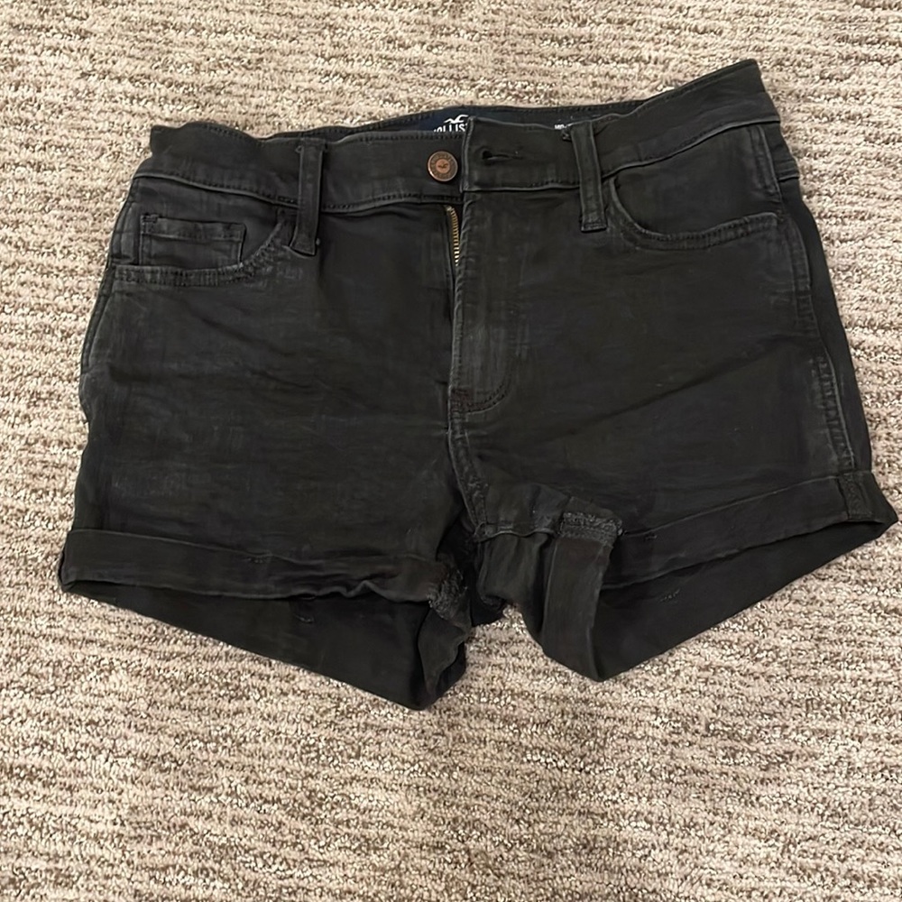 Black denim Hollister shorts